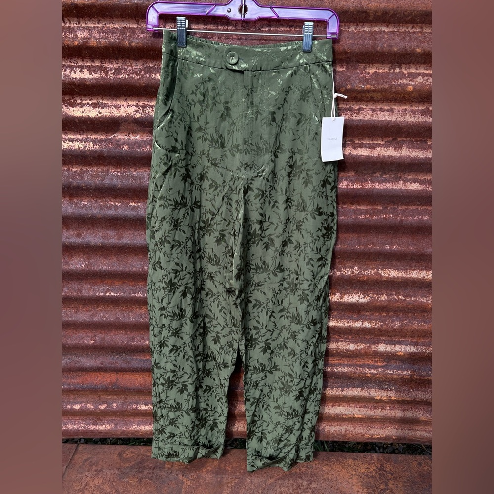 Tularosa green silk pants